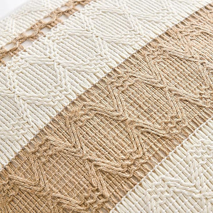 Fancy Homi Set of 2 Boho Neutral Long Lumbar Decorative Throw Pillow Cover - Image 4