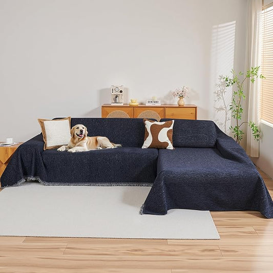 MYSKY HOME Couch Cover for Sectional Sofa, 2 Pieces Couch Covers for L Shape by MYSKYHOME