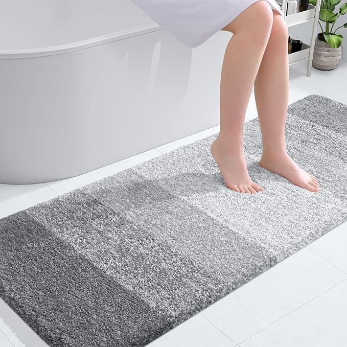 OLANLY Bathroom Runner Rugs 59x24, Extra Soft Absorbent Microfiber Bath Rugs by OLANLY