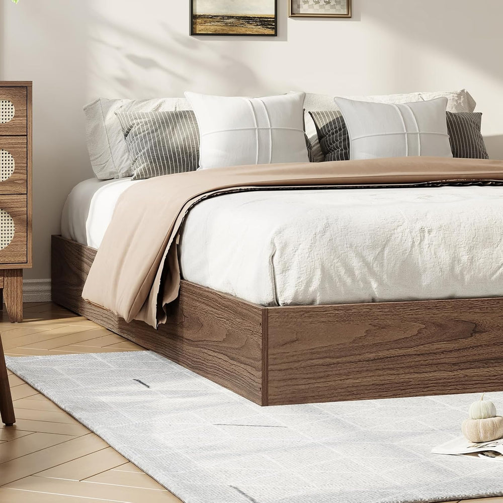 GarveeHome Wood Platform Bed Frame, Twin XL Bed Frame Without Headboard