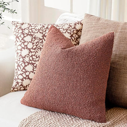 Foindtower Decorative Textured Boucle Throw Pillow Covers Accent Solid Pillow - Image 5