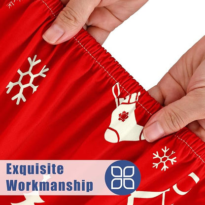 Round Spandex Christmas Tablecloth, Elastic Fitted Waterproof Tablecloths - Image 3