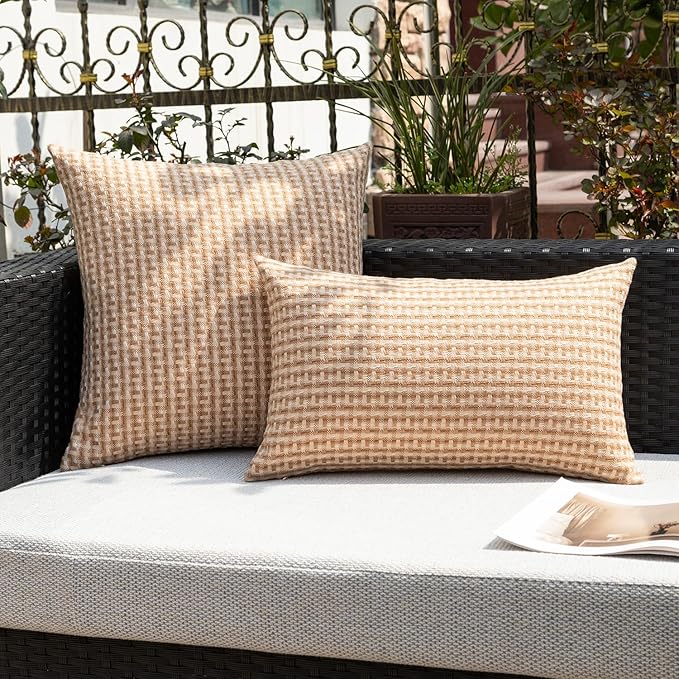 Kevin Textile Outdoor Waterproof Throw Pillow Covers Pack of 2 Farmhouse - Image 5