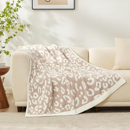 Snuggle Sac Ultra Soft Beige Leopard Blanket Twin Size - Image 2