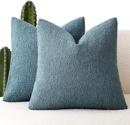 Foindtower Set of 2, Decorative Textured Boucle Throw Pillow Covers Accent by Foindtower