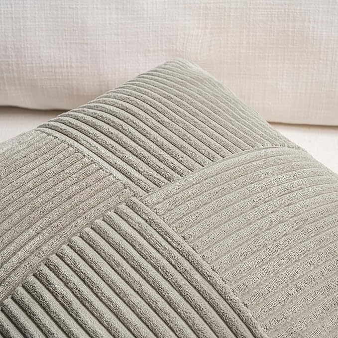 Fancy Homi Set of 2 Neutral Grey Boho Long Lumbar Body Decorative Throw Pillow - Image 3