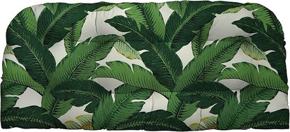 RSH DECOR: Tufted Wicker Loveseat Cushion | 41” x 19" | All-Weather Spun Fabric by RSHDECOR