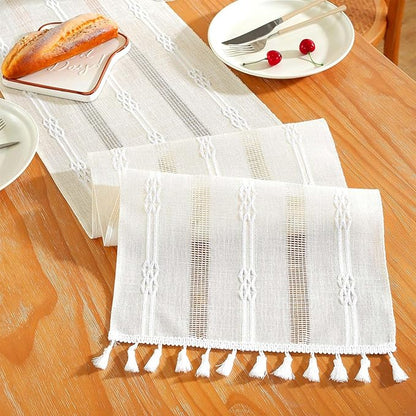 Farmhouse Table Runner, Rustic Cutout Table Runners by SIELUNO