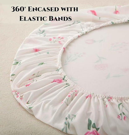 SDY Jersey Bassinet Sheets for Baby Boys and Girls, 32 "x 16 "x 4", 2 Pack - Image 5