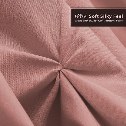 Nestl Pink Clay Bed Skirt Twin Size, Pinch Pleat Twin Bed Skirt, Hotel Quality - Image 5
