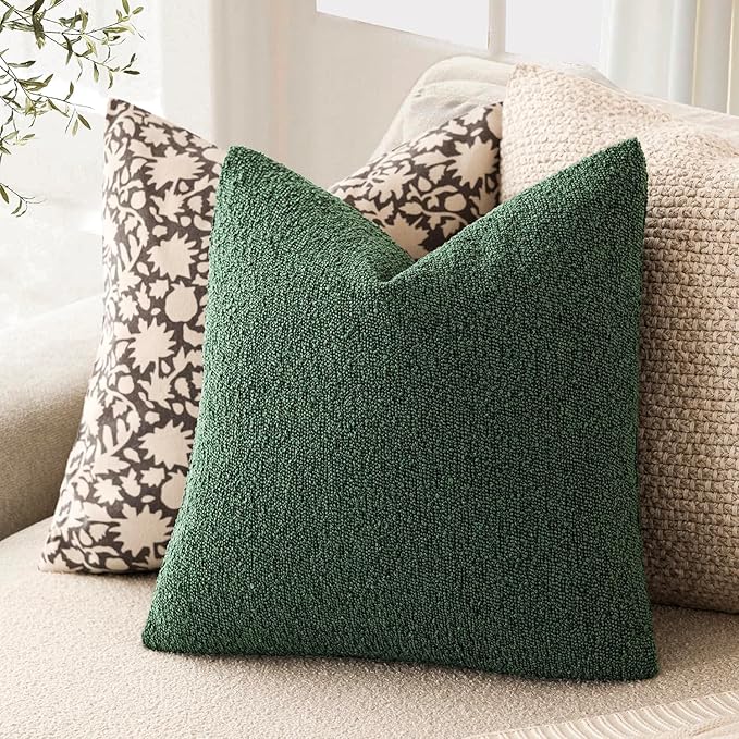 Foindtower Decorative Textured Boucle Throw Pillow Covers Accent Solid Pillow - Image 5