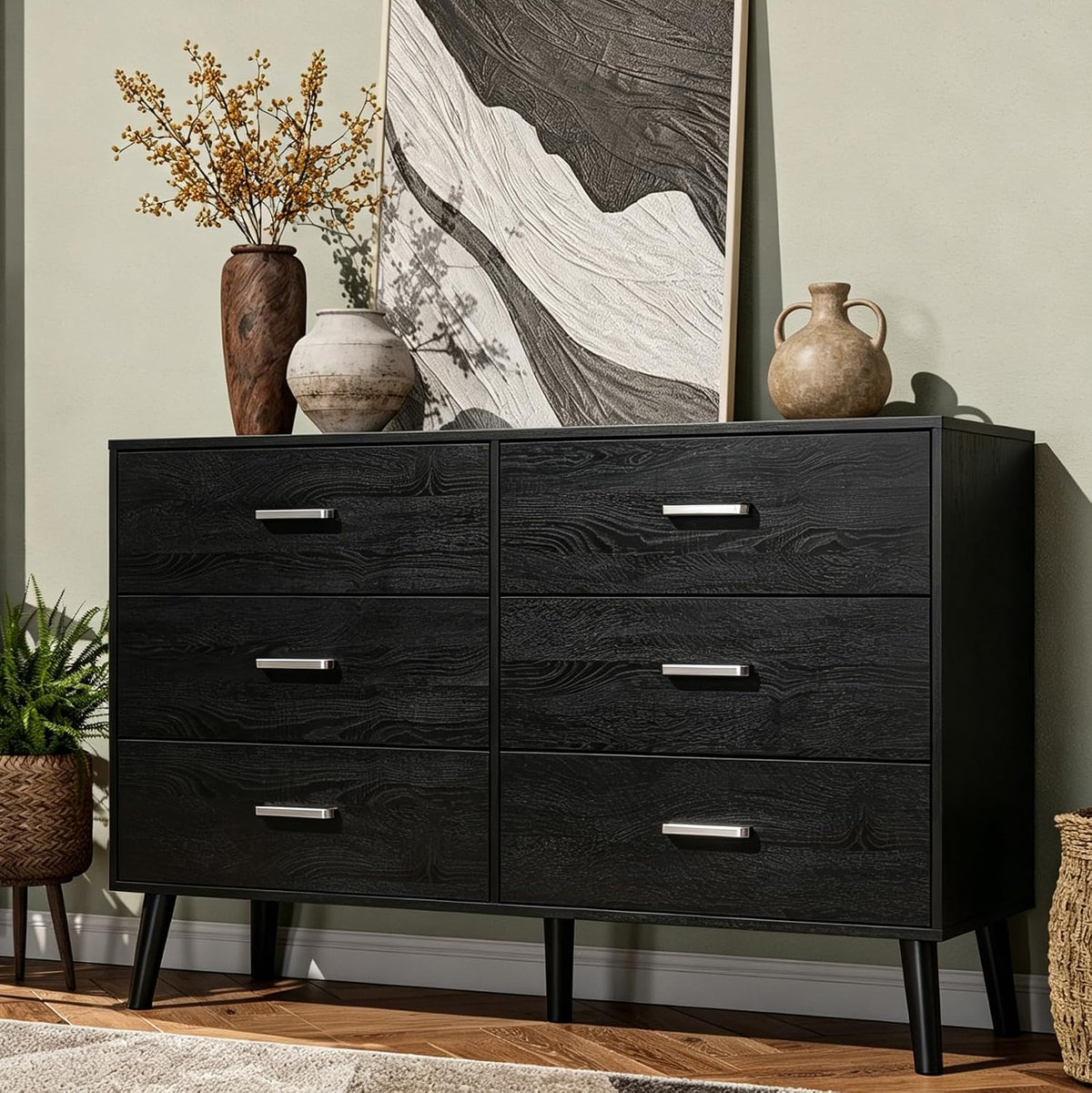 bigbiglife wood dresser for bedroom, 6 drawer dresser, main product view
