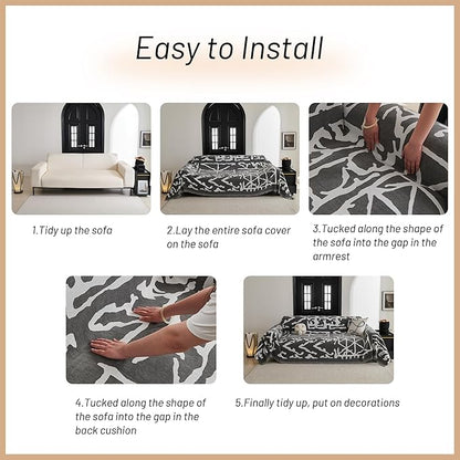 MYSKY HOME Boho Couch Cover Sofa Covers, Couch Covers - Image 7