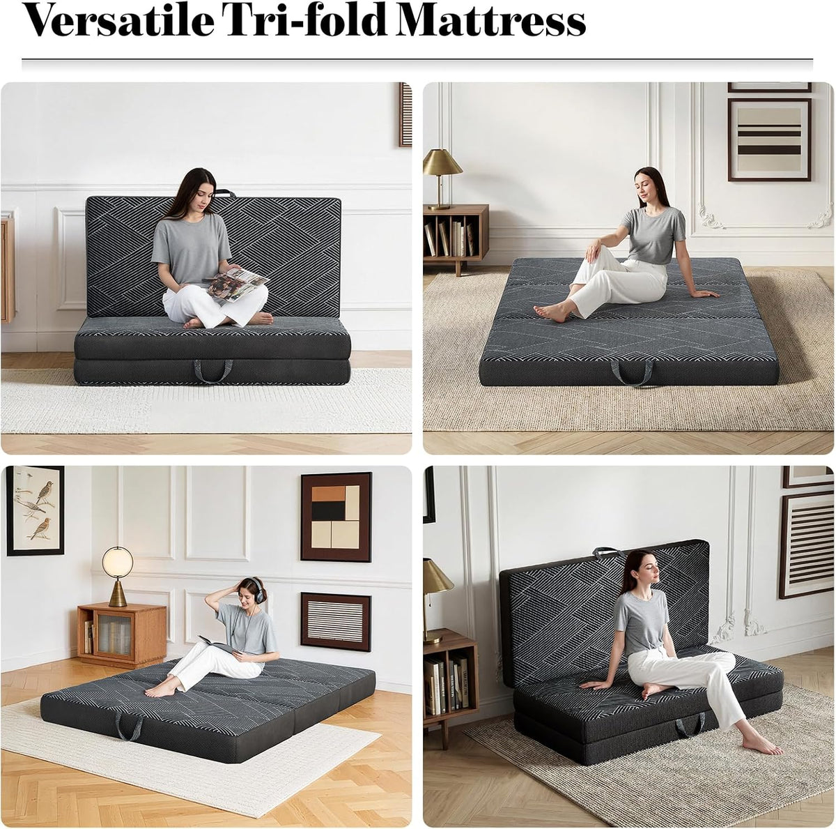 vamcheer folding mattress king size foldable mattress 6 on a desk or shelf