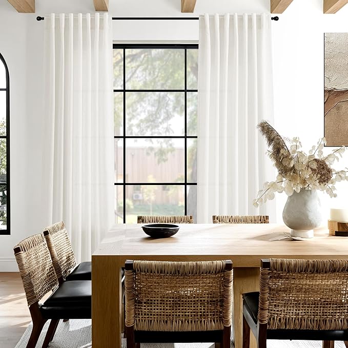 Nanspring Semi Sheer Linen Curtains - Image 7