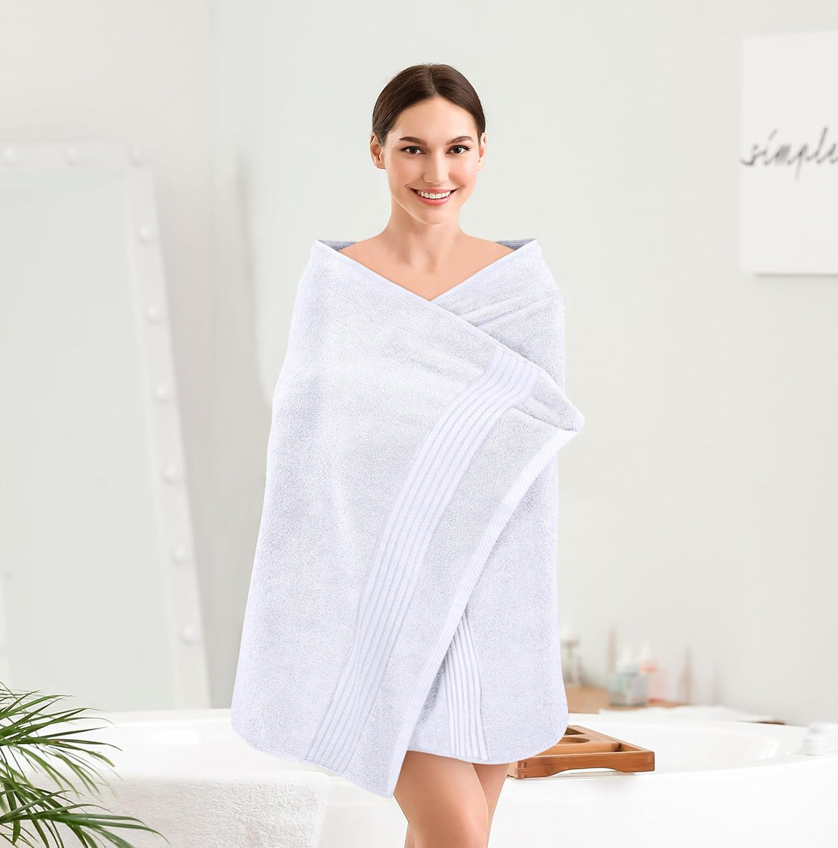 utopia towels luxurious bath towels set, 27x54 in, package contents