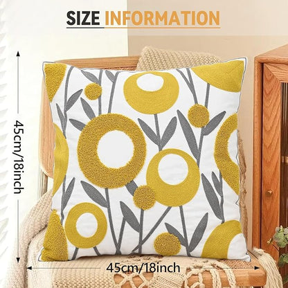 Embroidered Throw Pillow Cover Farmhouse Aesthetic Design Cushion Covers Spring - Image 6