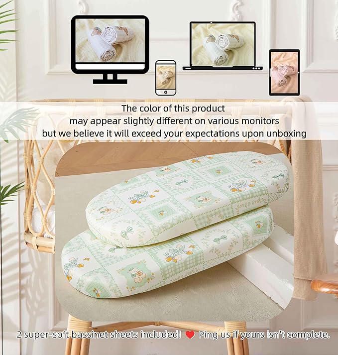 SDY Jersey Floral Bassinet Sheets - Image 7