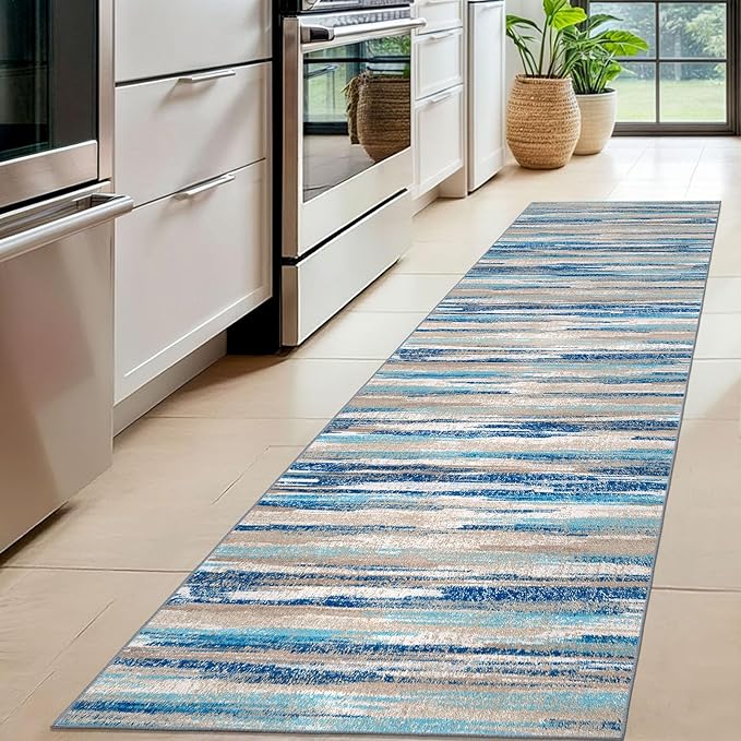 Modern Abstract Hallway Runner Rug - Image 2