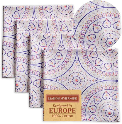 Maison d' Hermine Cloth Napkins Set of 4 100% Cotton Everyday Reusable Square by MaisondHermine