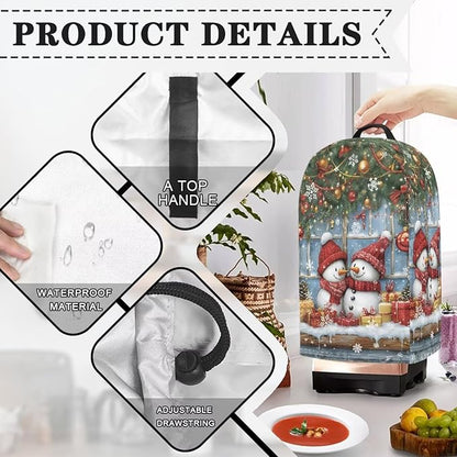 Xmas Snowman Print Blender Dust Cover, Stand Mixer or Coffee Maker Appliance - Image 5