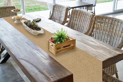 10 Pack Natural Burlap Table Runners, 12 x 72 Inch Rustic Jute Table Runner and - Image 3