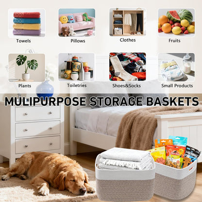 woven baskets,storage baskets for shelves with handles, package contents