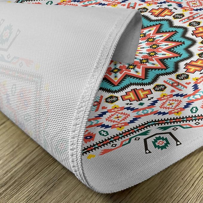 Ambesonne Tribal Place Mats Set of 4, Abstract Style Themed Boho Sun Pattern - Image 5