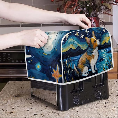 ZFRXIGN Corgi Toaster Cover Small Appliance Covers Starry Night Toaster Cover 2 - Image 2