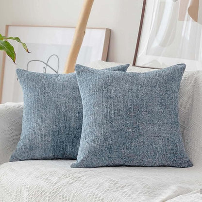 Home Brilliant Cushion Cover for Chair Decor Striped Plush Chenille Velvet by HomeBrilliant