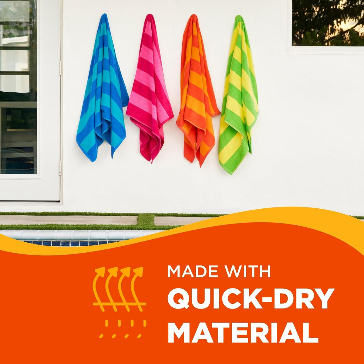 kaufman - soft oversized beach towels in bulk showing dimensions