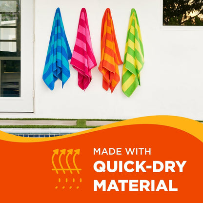 kaufman - soft oversized beach towels in bulk showing dimensions