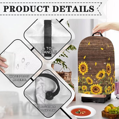 Sunflower Wood Grains Kitchen Blender Food Processor Dust Cover - Image 5