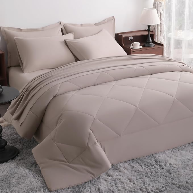 NTBAY Queen Comforter Set with Sheets, 7 Pieces Soft and Breathable Queen by NTBAY