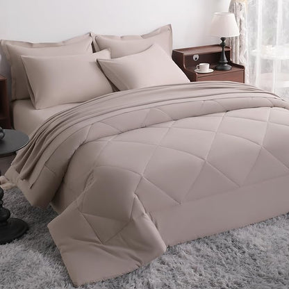 NTBAY King Comforter Set with Sheets, 7 Pieces Soft and Breathable King Bedding by NTBAY