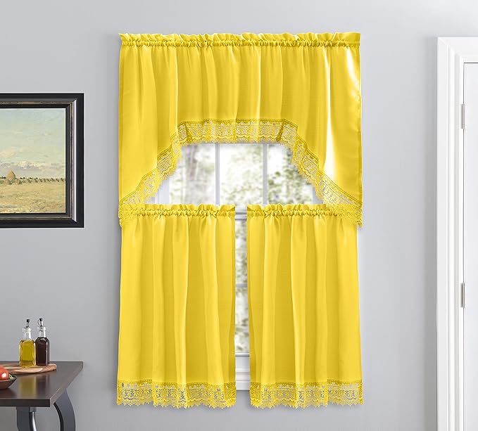 American Linen Café Curtains for Kitchen, Bathroom Curtains by AmericanLinens