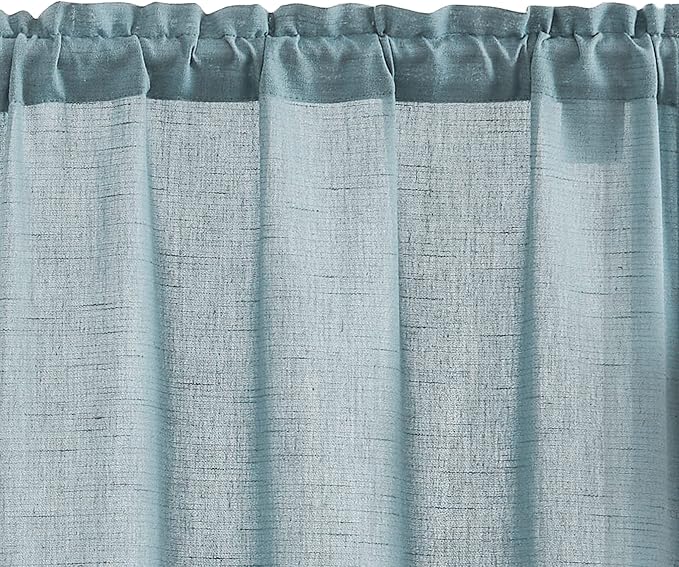 jinchan Kitchen Curtains and Valances Set 3 Pieces Linen Tiers and Valance 36 - Image 4