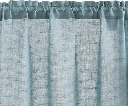 jinchan Kitchen Curtains and Valances Set 3 Pieces Linen Tiers and Valance 36 - Image 4