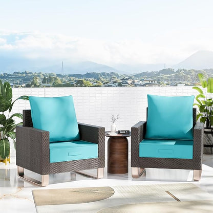 Outdoor Olefin Water-Resistant Deep Seat Cushion Set, Thickened Sofa Chair Pad - Image 2