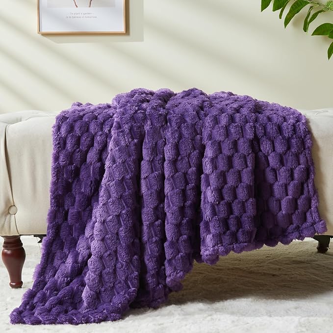 NEWCOSPLAY Super Soft Throw Blanket Purple Premium Silky Flannel Fleece 3D - Image 6