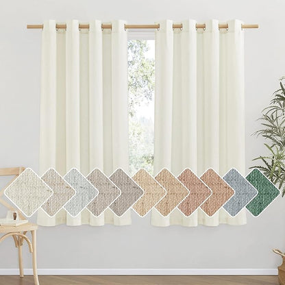 NICETOWN Flax Linen Blend Curtains by NICETOWN