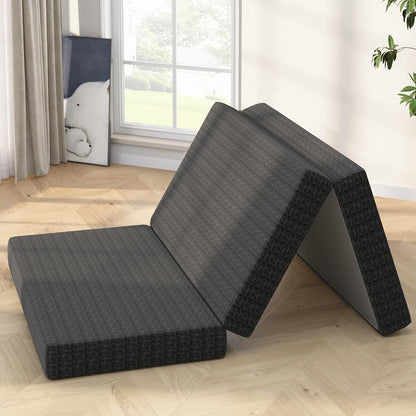 6 inch tri-fold mattress twin size, portable memory, main product view