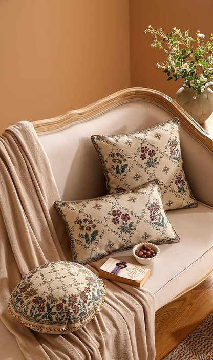 patdrea Designer Throw Pillow Covers Set of 4, Euro Vintage Light Brown Linen - Image 6