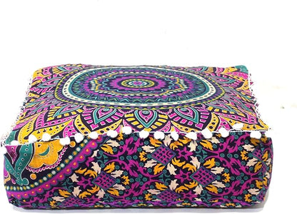 CRAFT KALA Large Hippie Mandala Meditation Floor Ottoman Pillow Cushion Pouf by CRAFTKALA
