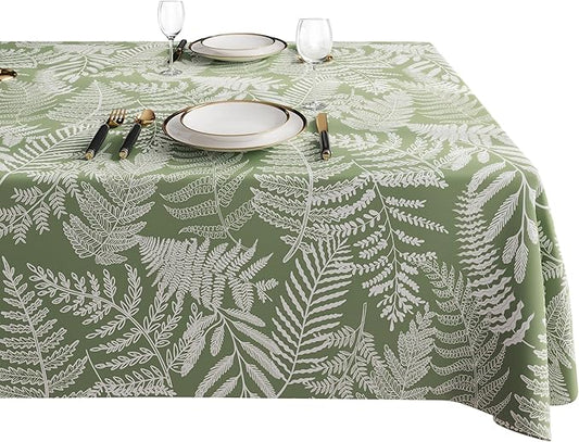 Rectangle Table Cloth, 100% Waterproof Tablecloth Oil Proof Spill Proof Vinyl by Unknown