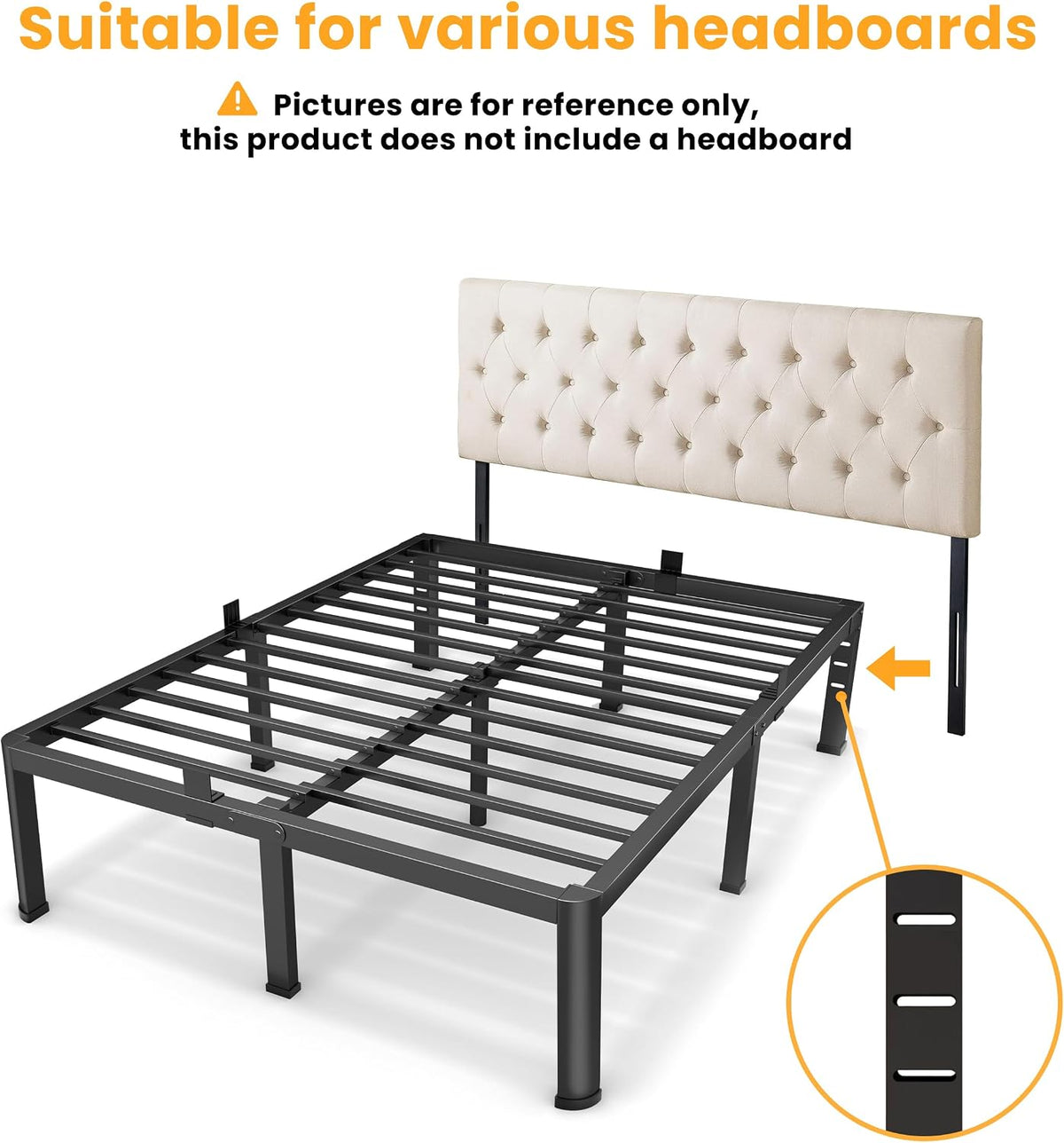 superay 14 inch queen metal bed frame with, package contents