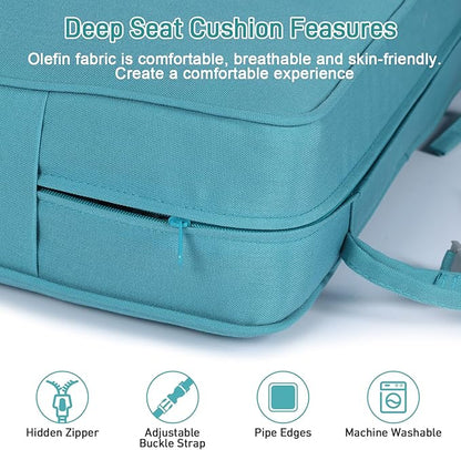 Aoodor Outdoor Chair Cushion, 24 x 24 Inch Water-Resistant, Fade-Resistant - Image 4