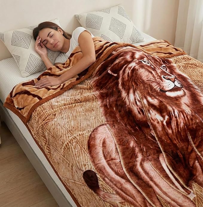Hiyoko Heavy Korean Mink Lion Blanket - Image 2