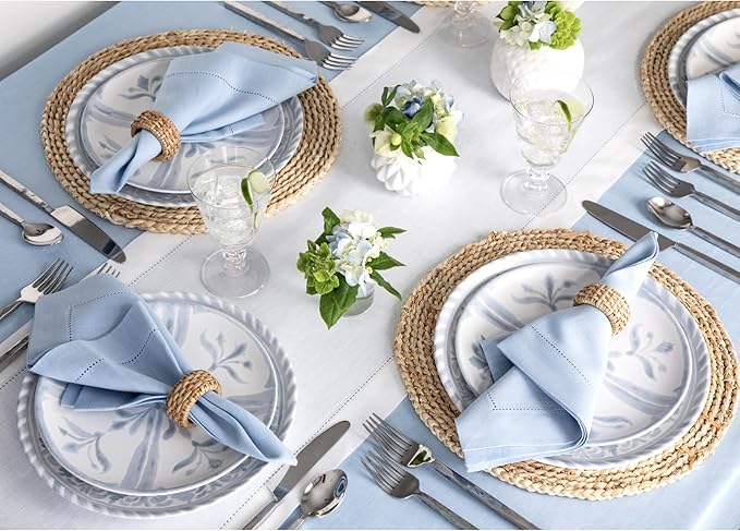 Solino Home Linen White Table Runner 120 Inches Long - Image 3