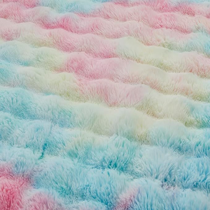Faux Fur Throw Blanket for Couch Cozy Fuzzy Soft Plush Thick Fluffy Fleece - Image 2